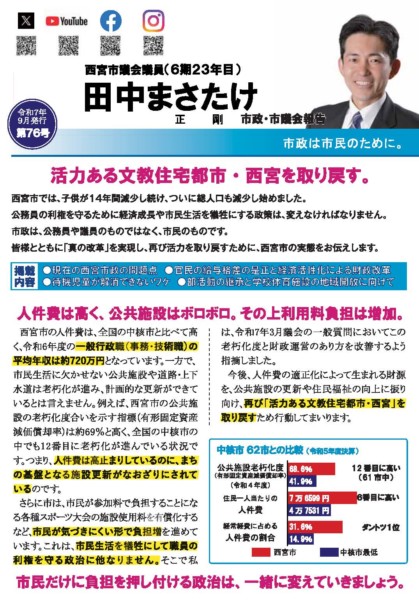 市政・市議会報告